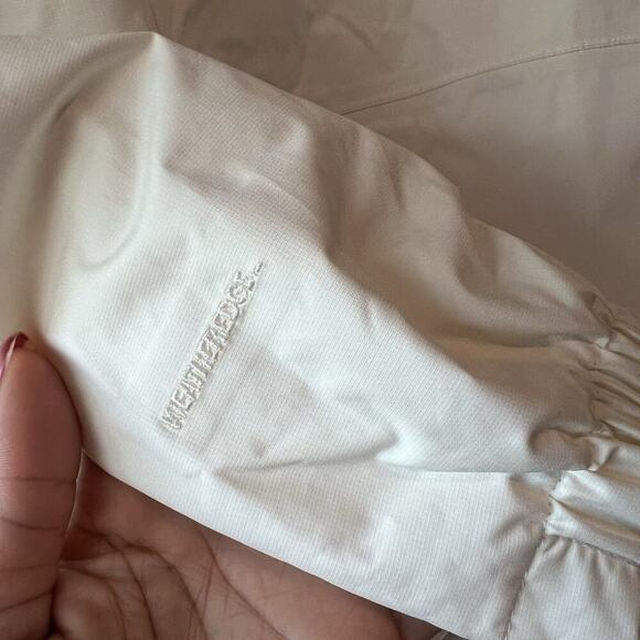 Eddie Bauer White Windbreaker Full Zip Hooded Midweight Jacket XL Weatheredge - Picture 10 of 12